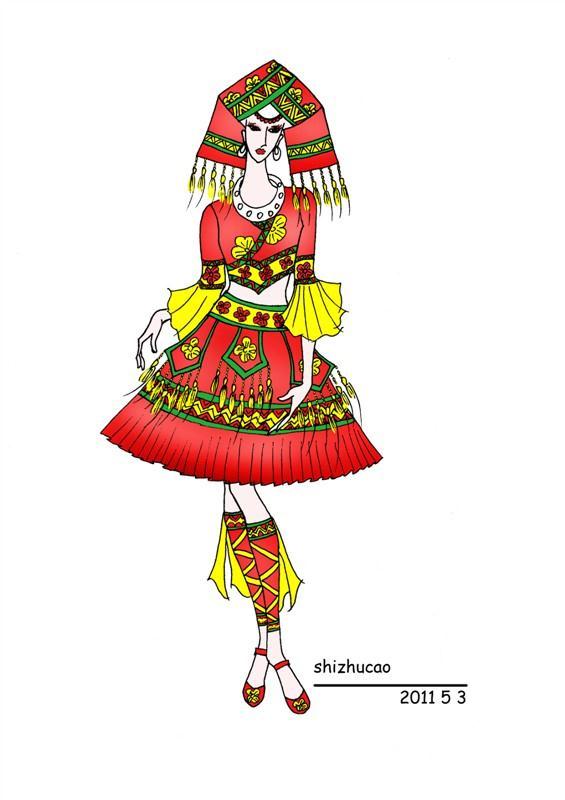 壮锦霓裳 壮族姑娘服饰中的民族风情与艺术智慧