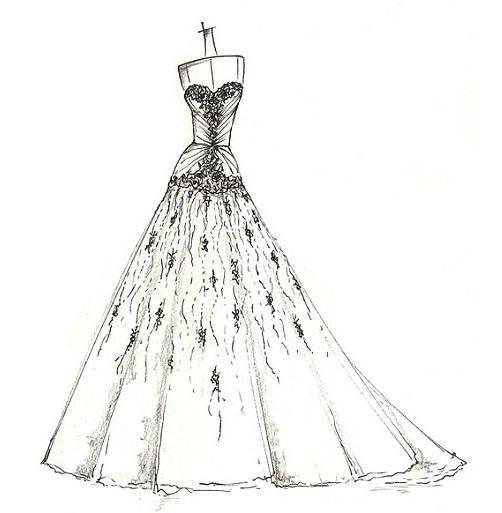 婚纱设计手稿 从灵感到礼服的浪漫旅程